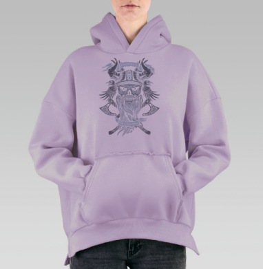 Зов Вальхаллы, Hoodie Oversize Fiolet, утепленная