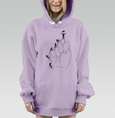 АЛЬПИНИСТЫ, Hoodie Mjhigh Dig Mel, Fiolet, утепленная