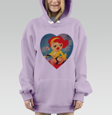 Angie, Hoodie Mjhigh Dig Mel, Fiolet, утепленная