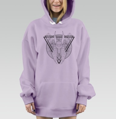 Анубис, Hoodie Mjhigh Dig Mel, Fiolet, утепленная