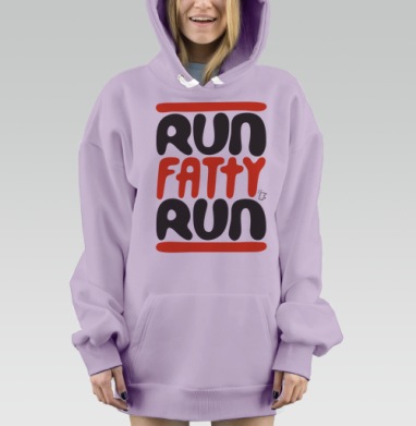 БЕГИ ТОЛСТЯК БЕГИ, Hoodie Mjhigh Dig Mel, Fiolet, утепленная