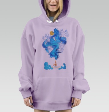 Беседа у костра, Hoodie Mjhigh Dig Mel, Fiolet, утепленная