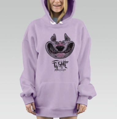 Бойцам, Hoodie Mjhigh Dig Mel, Fiolet, утепленная