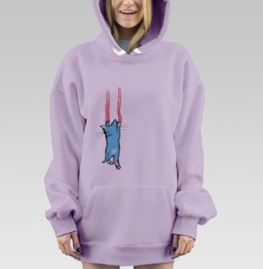 Царапка, Hoodie Mjhigh Dig Mel, Fiolet, утепленная