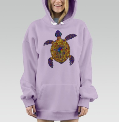 Черепашка, Hoodie Mjhigh Dig Mel, Fiolet, утепленная