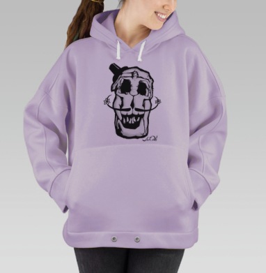 Dali Skull, Hoodie Oversize Fiolet