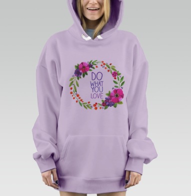 Делай то что любишь, Hoodie Mjhigh Dig Mel, Fiolet, утепленная
