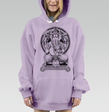 Ганеша, Hoodie Mjhigh Dig Mel, Fiolet, утепленная