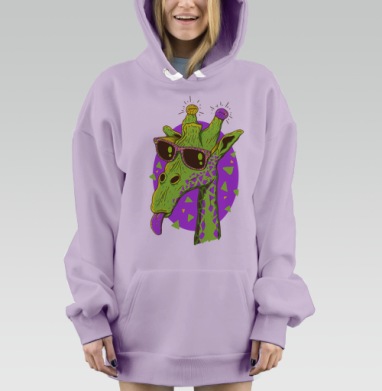 Жирафео, Hoodie Mjhigh Dig Mel, Fiolet, утепленная