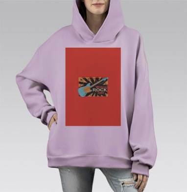 Гитара рок музыкант праздник музыкальный мир рок день, Hoodie Mono Fiolet, оверсайз, утепленная
