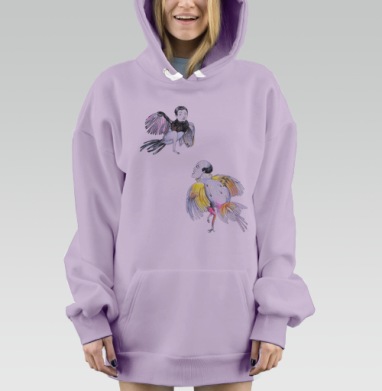 Гнев (wrath), Hoodie Mjhigh Dig Mel, Fiolet, утепленная