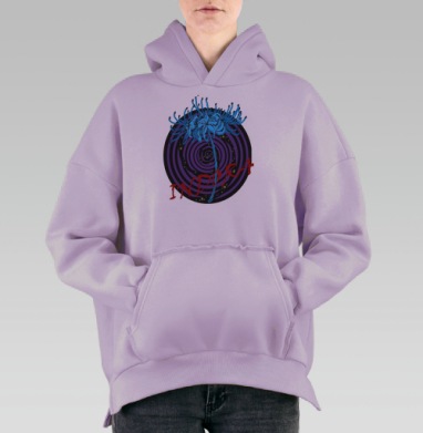 Голубая паучья лилия вечность мощное божество Индии, Hoodie Oversize Fiolet, утепленная
