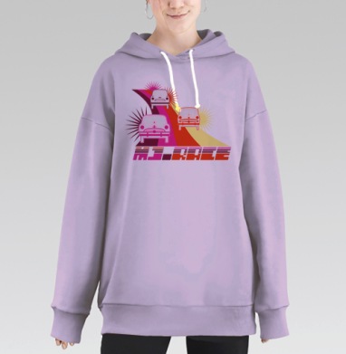 GTA Mj Race, Hoodie Long Oversize Fiolet