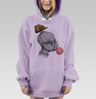 Жвачкамен, Hoodie Mjhigh Dig Mel, Fiolet, утепленная