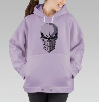Hardcore to da bone, Hoodie Oversize Fiolet