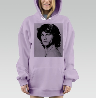 Jim_Morrison_Pardon_Bati, Hoodie Mjhigh Dig Mel, Fiolet, утепленная