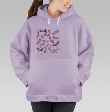 Коллекция женской обуви разных цветов для модных трендов, Hoodie Oversize Fiolet