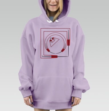 Красно Чёрный Геометрический Вращающийся Баланс, Hoodie Mjhigh Dig Mel, Fiolet, утепленная