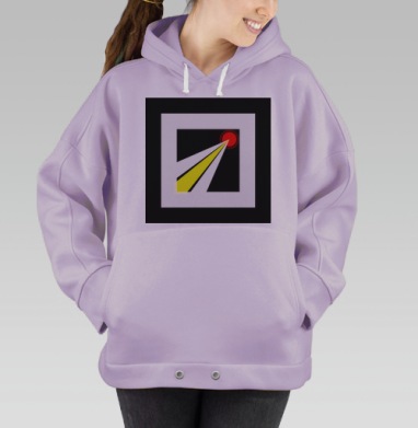 Луч Света Красное Солнце Минимализм, Hoodie Oversize Fiolet
