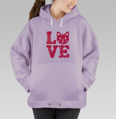Любовь к котам, Hoodie Oversize Fiolet