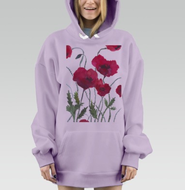 Маки, Hoodie Mjhigh Dig Mel, Fiolet, утепленная