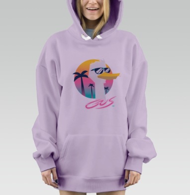 Майами Гусь, Hoodie Mjhigh Dig Mel, Fiolet, утепленная