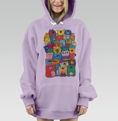 Медведудл, Hoodie Mjhigh Dig Mel, Fiolet, утепленная