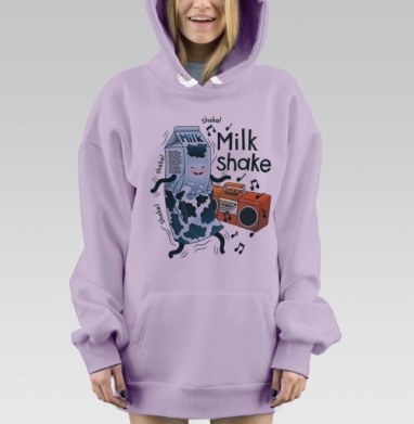 MilkShake!, Hoodie Mjhigh Dig Mel, Fiolet, утепленная