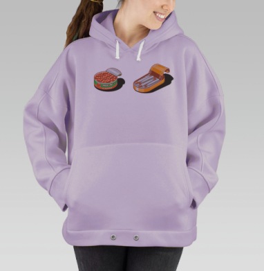 Мужская икра и шпроты, Hoodie Oversize Fiolet