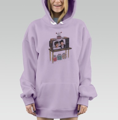 Мыльная опера, Hoodie Mjhigh Dig Mel, Fiolet, утепленная