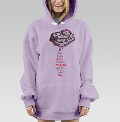 MUS, Hoodie Mjhigh Dig Mel, Fiolet, утепленная