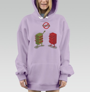 НО ТОПЛЕСС, Hoodie Mjhigh Dig Mel, Fiolet, утепленная
