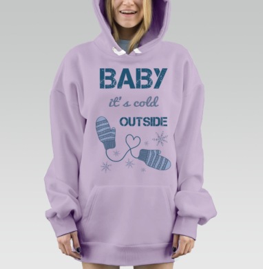 Уютные зимние варежки с романтичным дизайном, Hoodie Mjhigh Dig Mel, Fiolet, утепленная