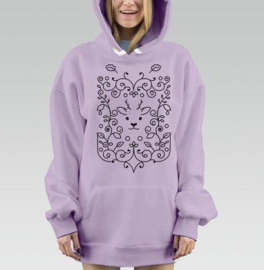 Оленевый сад, Hoodie Mjhigh Dig Mel, Fiolet, утепленная