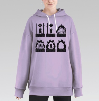 Про Медведя, Hoodie Long Oversize Fiolet