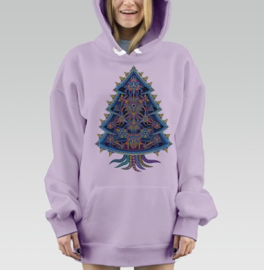 Психоделическая 3D Абстрактная Фигура, Hoodie Mjhigh Dig Mel, Fiolet, утепленная