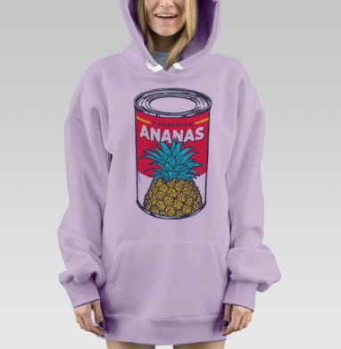 Сгущённый ананас, Hoodie Mjhigh Dig Mel, Fiolet, утепленная