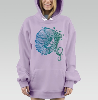 Shrimp, Hoodie Mjhigh Dig Mel, Fiolet, утепленная
