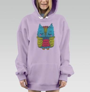 Совушк, Hoodie Mjhigh Dig Mel, Fiolet, утепленная