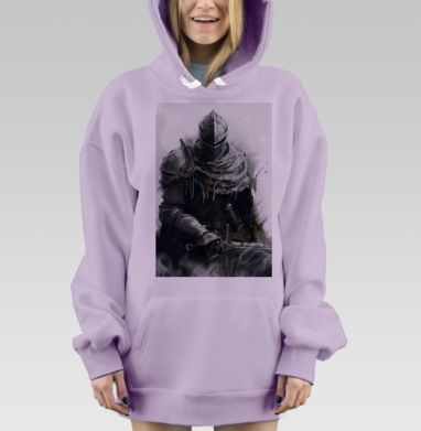 Средневековый рыцарь готов к бою на мечах, Hoodie Mjhigh Dig Mel, Fiolet, утепленная