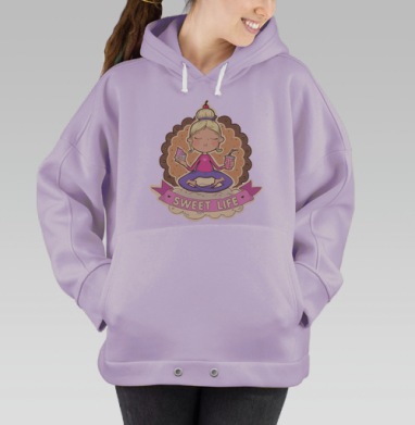 Sweet, Hoodie Oversize Fiolet