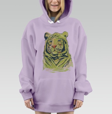 Тигры, Hoodie Mjhigh Dig Mel, Fiolet, утепленная