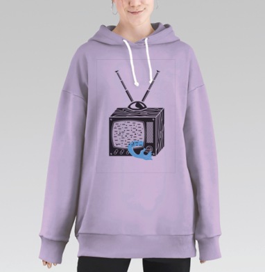 ТV-shirt, Hoodie Long Oversize Fiolet