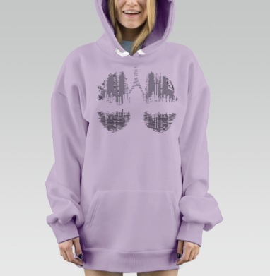 Тяжёлая промышленность, Hoodie Mjhigh Dig Mel, Fiolet, утепленная