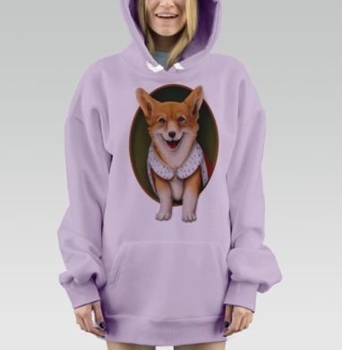 Вельш-корги, Hoodie Mjhigh Dig Mel, Fiolet, утепленная