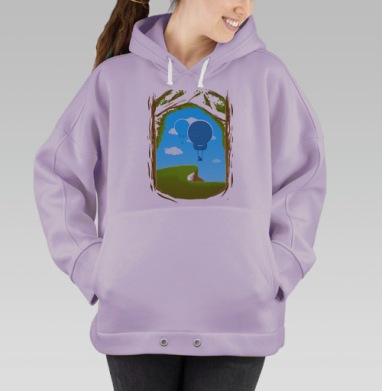 Воздушность.., Hoodie Oversize Fiolet