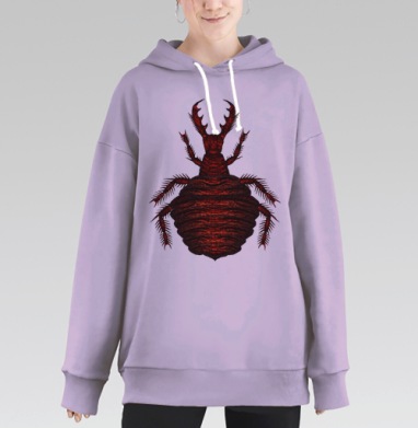 Хищная личинка муравьиного льва с агрессивной формой жизни, Hoodie Long Oversize Fiolet