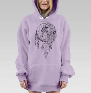 Сила Орла и Магия Ловца Снов, Hoodie Mjhigh Dig Mel, Fiolet, утепленная