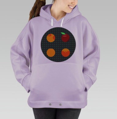 Яркие сочные апельсин абрикос яблоко, Hoodie Oversize Fiolet