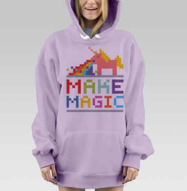 ЮНИКОРН, Hoodie Mjhigh Dig Mel, Fiolet, утепленная
